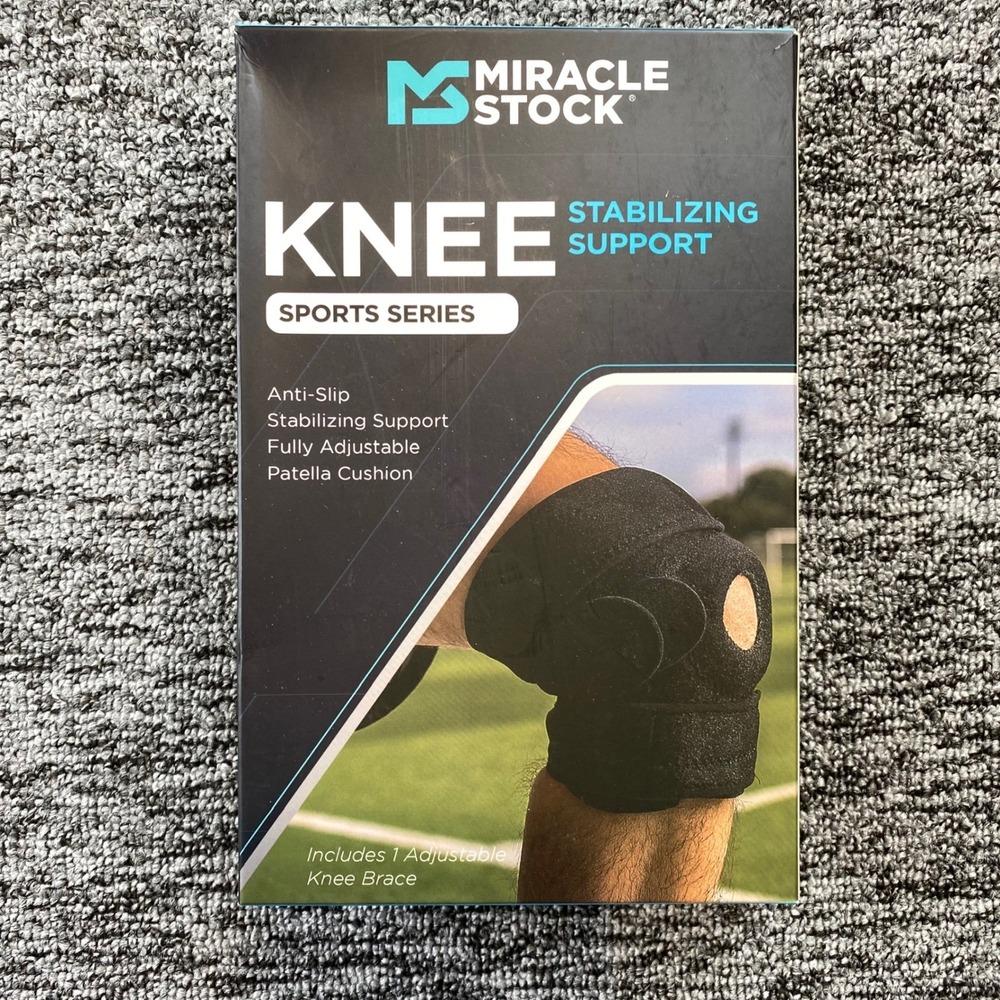 Miracle Stock Knee Brace Stabilizing Support Sports Series Adjustable Patella